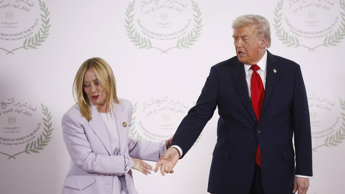 Georgia Meloni y Donald Trump en una imagen de archivo.