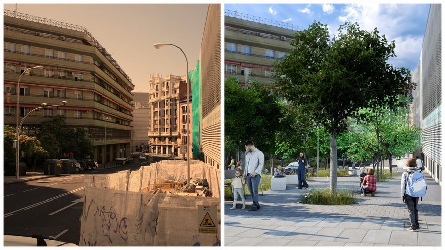 Las nuevas calles escolares diseñadas por Almeida: más aceras, menos coches y mucho verde frente a tres colegios