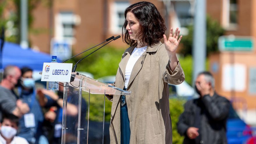 La candidata del PP a la Presidencia de la Comunidad de Madrid, Isabel Díaz Ayuso