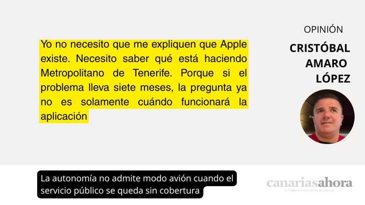 La autonomía no admite modo avión cuando el servicio público se queda sin cobertura