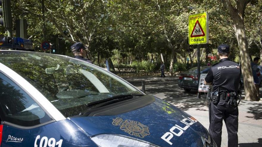 Agentes de la Policía Nacional, durante un suceso.