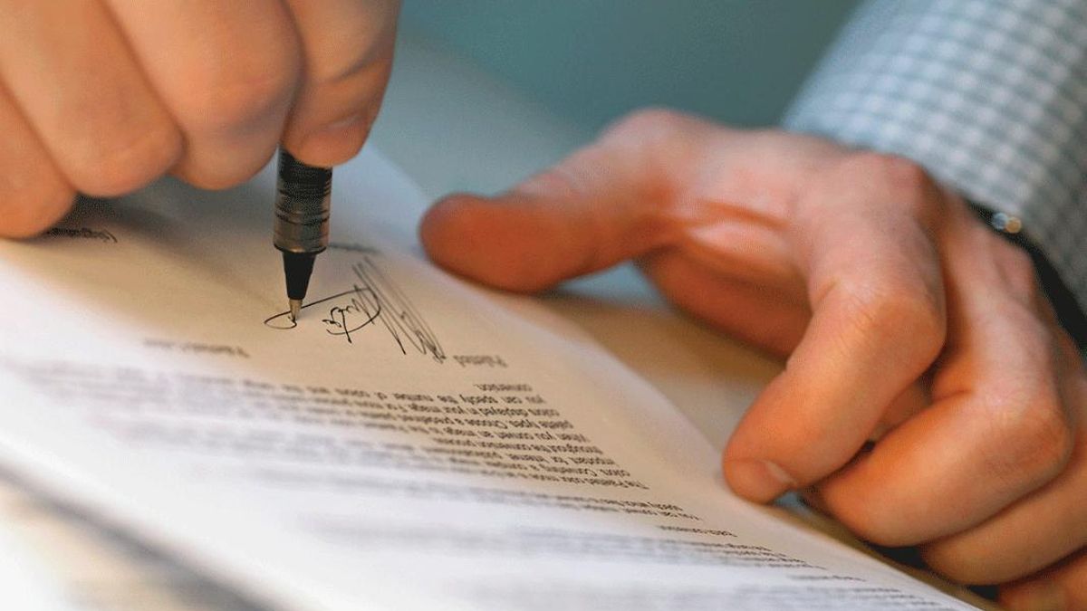 Firma de una hipoteca.