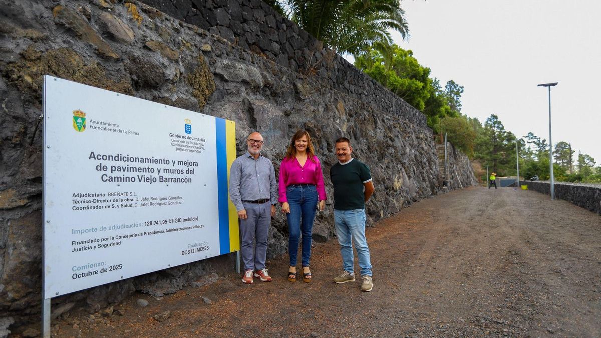 La Consejería de Presidencia financia con 2 millones de euros mejoras de seguridad en vías de Fuencaliente