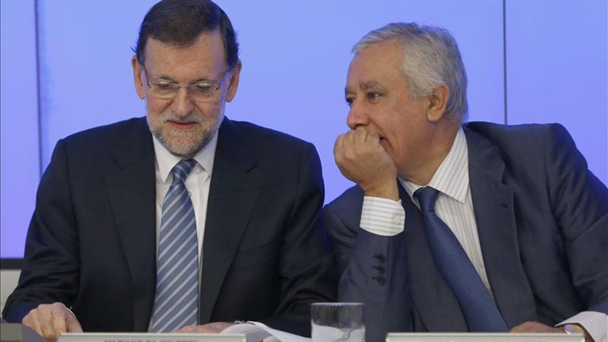 Mariano Rajoy y Javier Arenas.