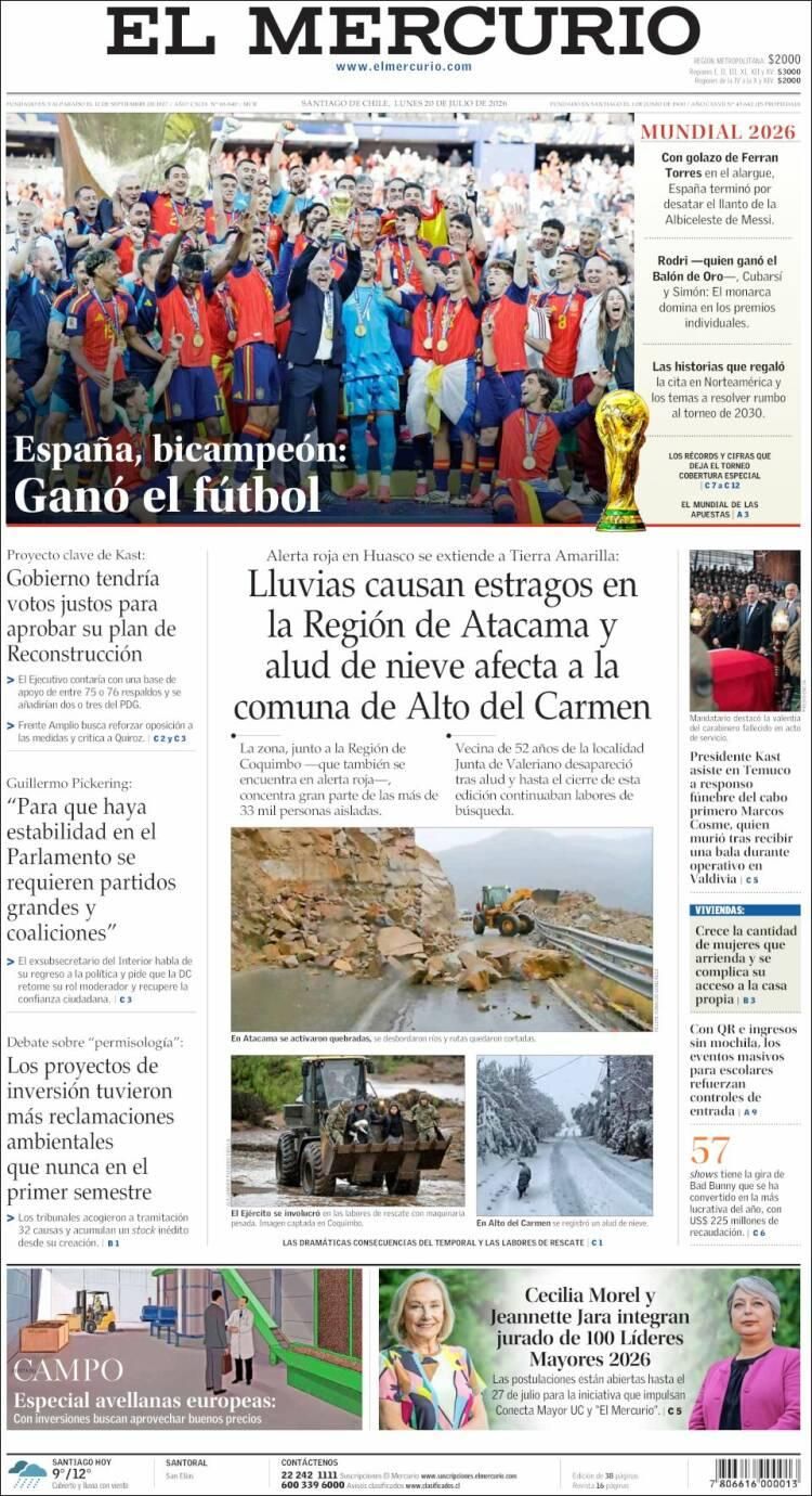 Las lágrimas de Messi y el título de España, en las tapas de los diarios del mundo
