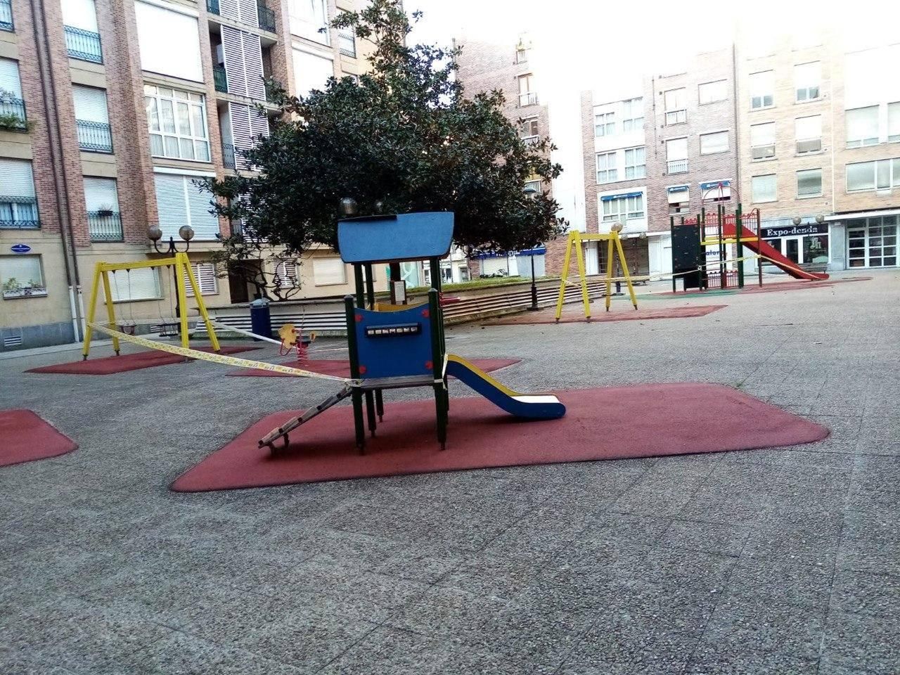 Un parque de Donostia, precintado