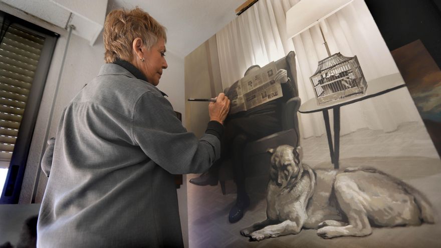 Isabel Oliver, en su estudio.