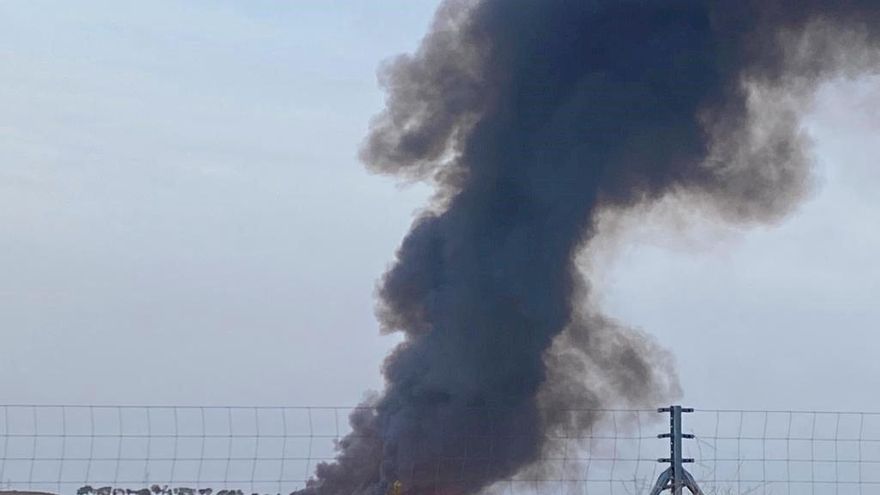Incendio en una planta de reciclaje de Tarancón, en Cuenca