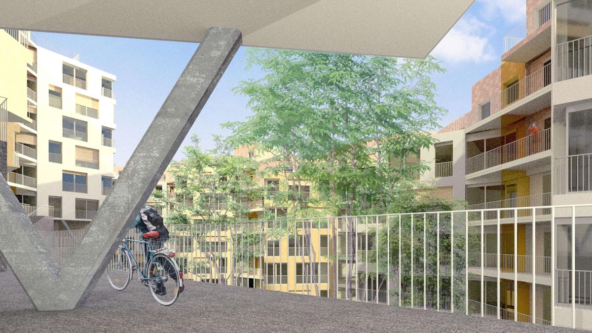 Infografía de las viviendas previstas en Cuevas Blancas.