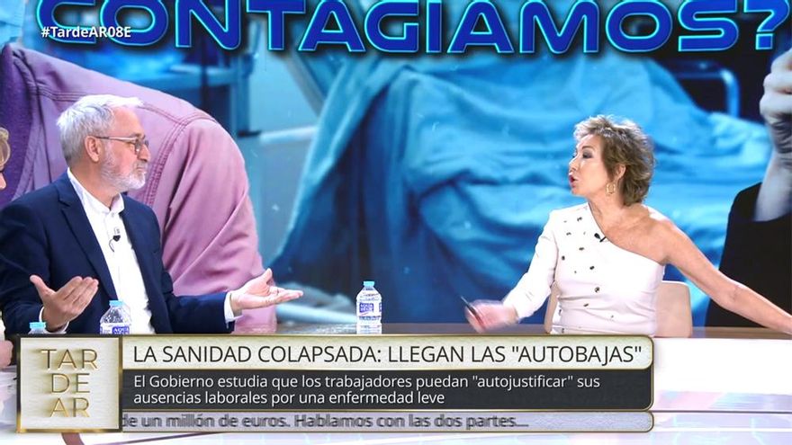 Ana Rosa volvió a 'TardeAR' picándose con Sardá para defender a la Comunidad de Madrid