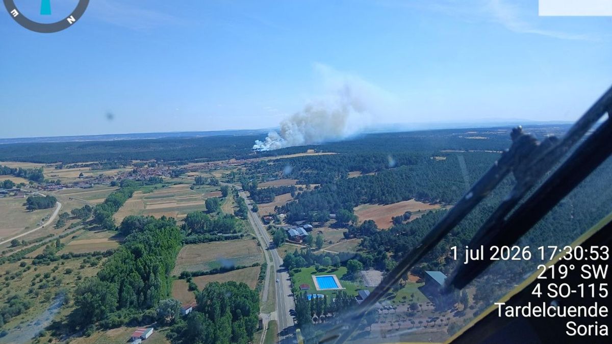 Declarado un incendio de nivel 1 en Tardelcuende, Soria