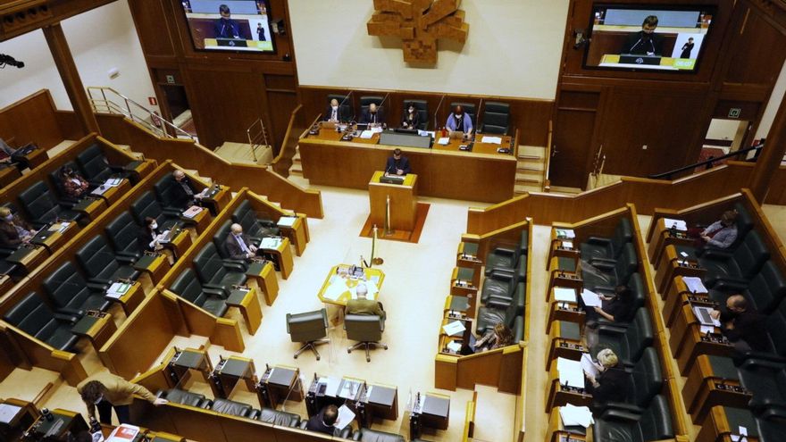 Interior de la Cámara vasca, en Vitoria