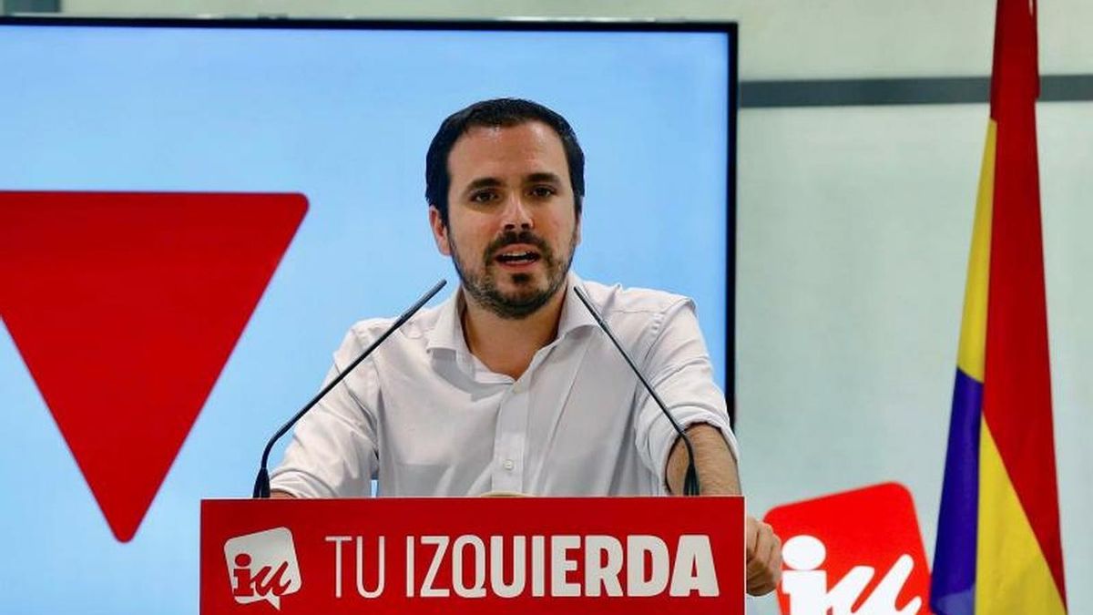 El coordinador federal de Izquierda Unida, Alberto Garzón, durante su intervención en la reunión de la Coordinadora Federal de IU.