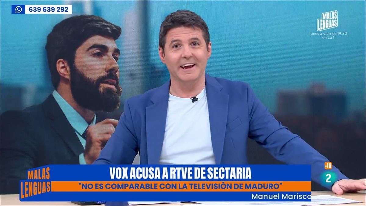 Cintora responde al diputado de las 'motosierras' de Vox, para el que RTVE es "sectaria" y peor que Venezuela y China