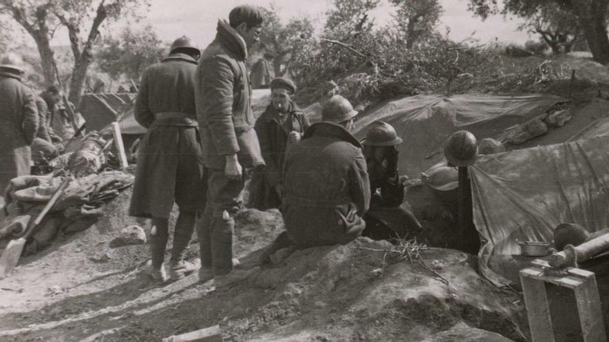 Escenas de guerra del frente de Madrid