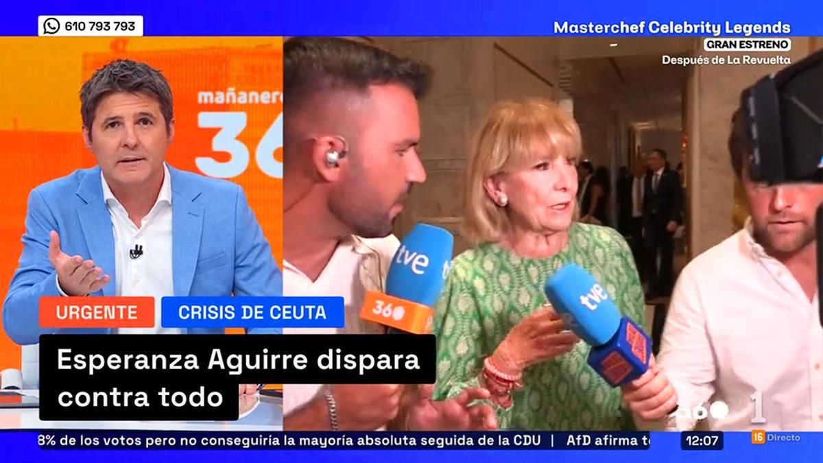 Cintora responde a Esperanza Aguirre tras su última crítica a RTVE: "Está para dar lecciones con lo pasó en su gobierno con Telemadrid"