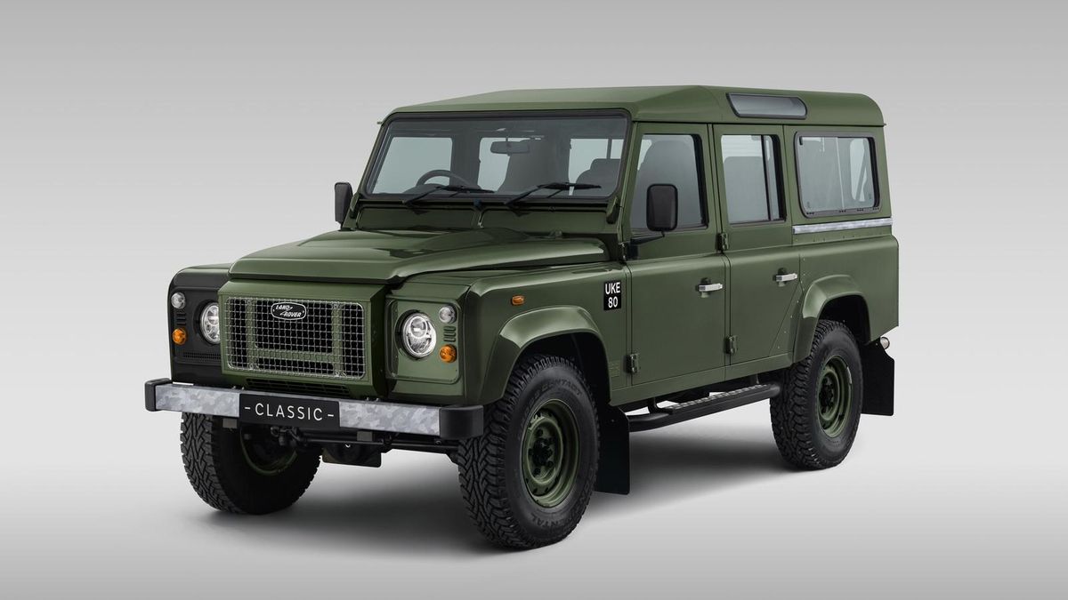 Aspecto del Classic Defender V8 Churchill Edition en variante larga..