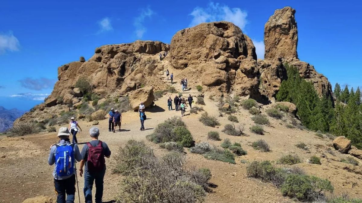 Herida una senderista de 74 años en los accesos al Roque Nublo