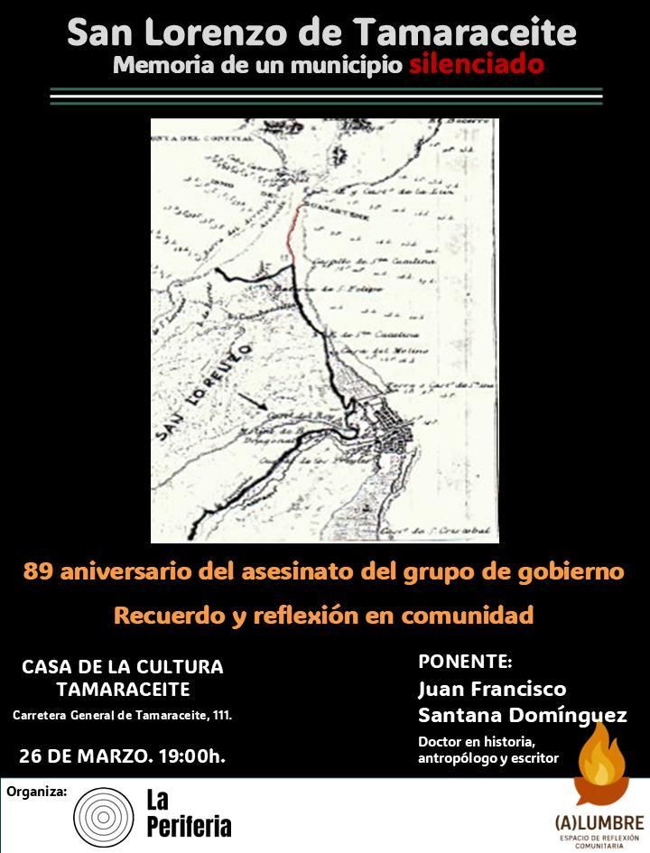 Cartel del acto reivindicativo del jueves 26 de marzo.