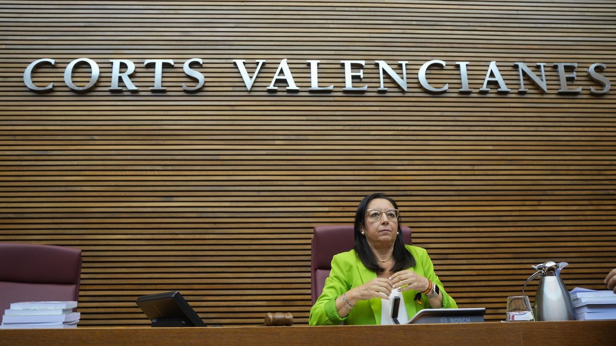Archivo - La presidenta de Les Corts Valencianas, Llanos Massó, durante un debate de política general