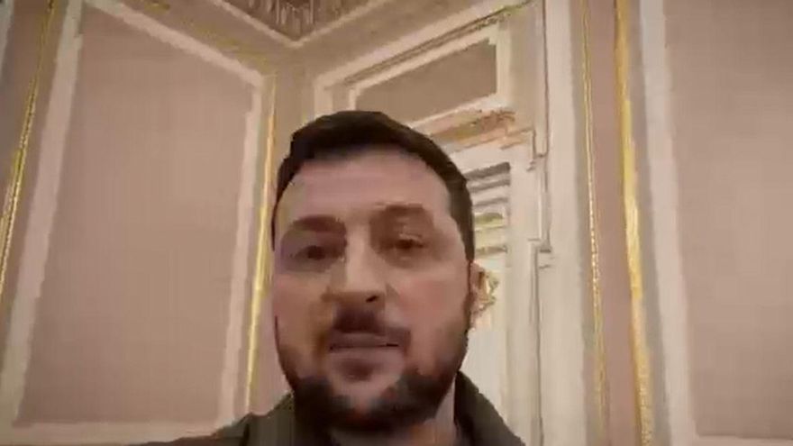 Volodímir Zelenski, en un vídeo de valoración de la jornada 74 de la guerra