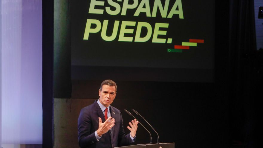 Archivo - El presidente del Gobierno, Pedro Sánchez, ofrece una conferencia bajo el título 'España puede. Recuperación, Transformación, Resiliencia' en la Casa de América, en Madrid (España) a 31 de agosto de 2020.