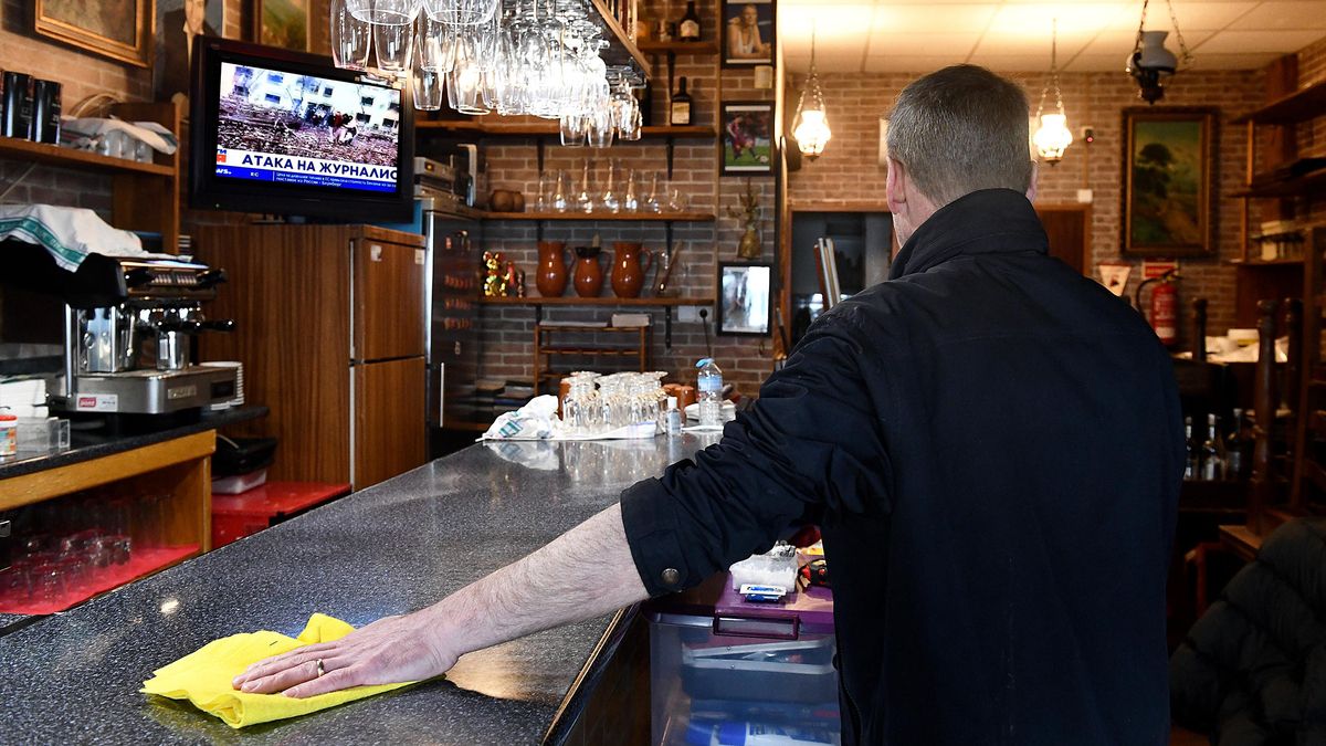 Uno de los bares de La Pineda destinados a rusos.