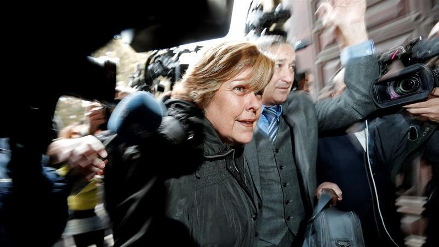 Milagrosa Martínez, en el moment que ha arribat al TSJ.