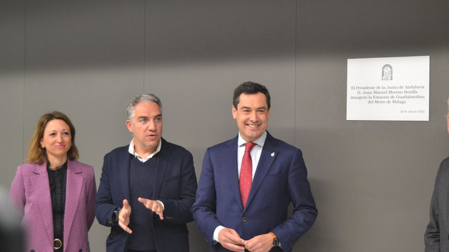 La inauguración en tres actos del Metro de Málaga: Moreno visita una estación sin trenes ni pasajeros al menos hasta agosto