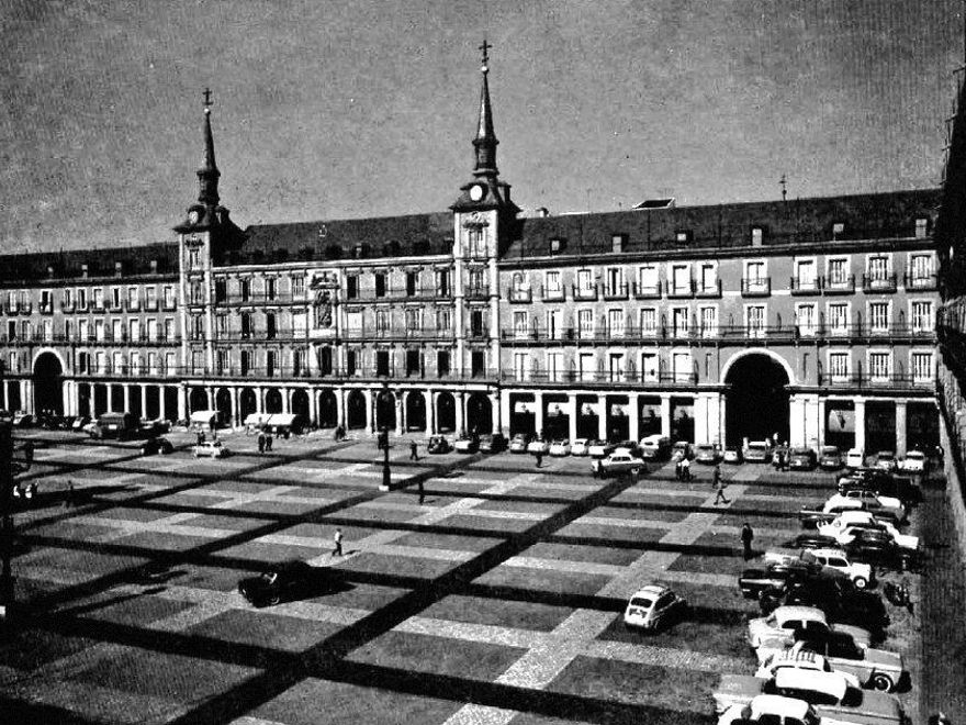 Plaza Mayor de Madrid en los años sesenta