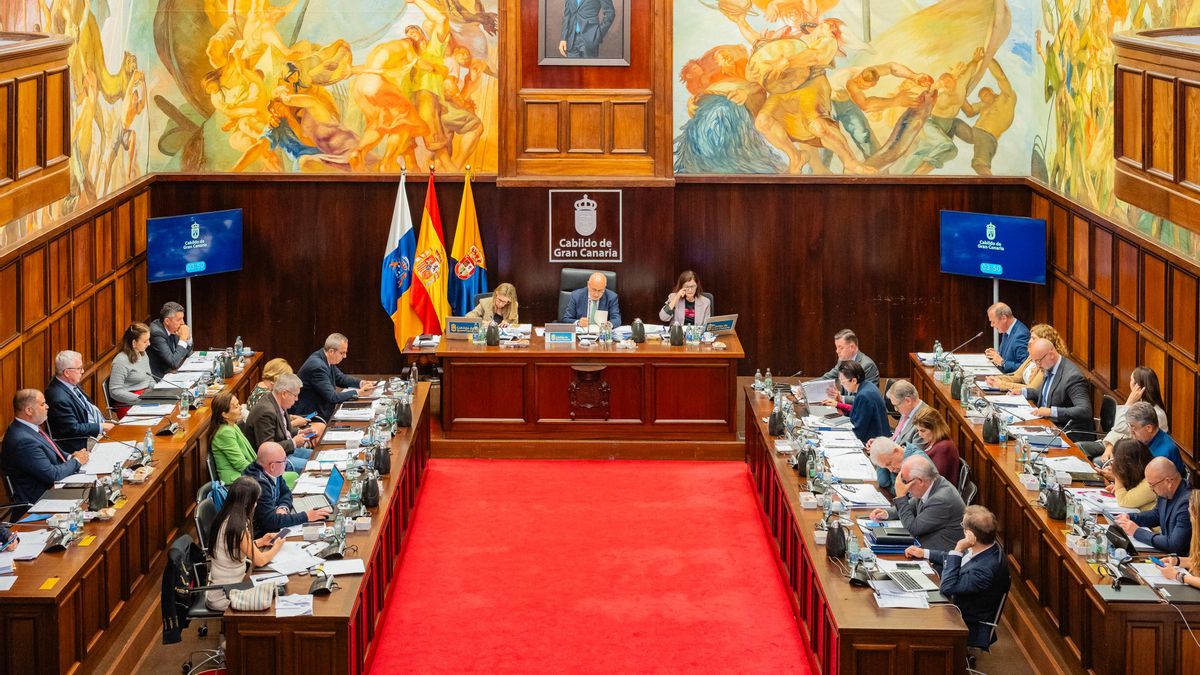 Pleno ordinario del Cabildo de Gran Canaria, celebrado este martes.