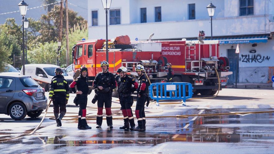 Unidad Militar de Emergencias, desplegada en La Gomera por la borrasca Therese.