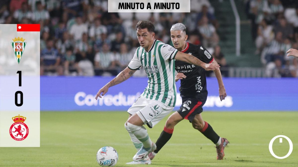 Se adelanta el Córdoba CF en el último minuto del primer tiempo.