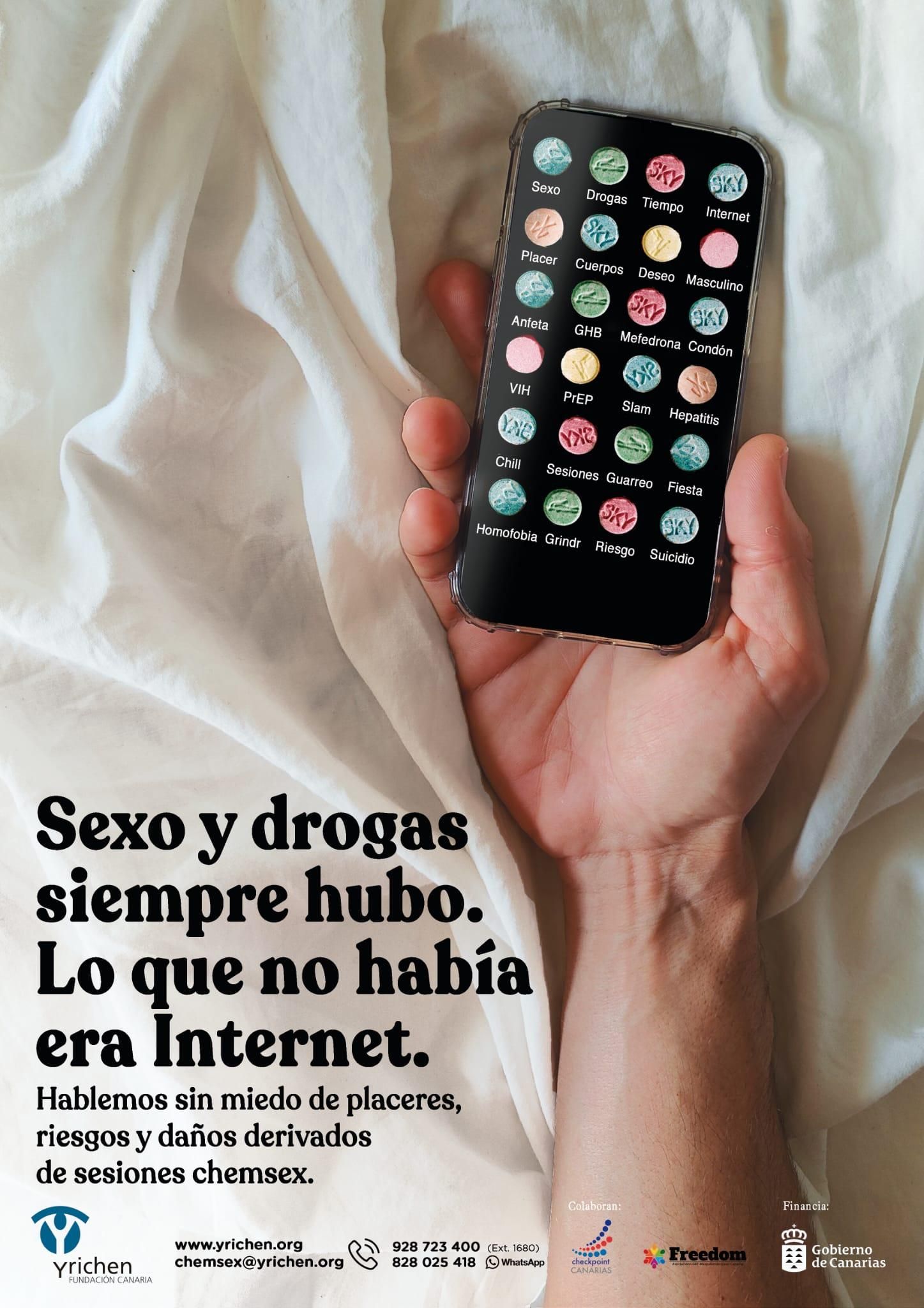 Campaña de prevención de riesgos asociados al Chemsex de la Fundación Canaria Yrichen