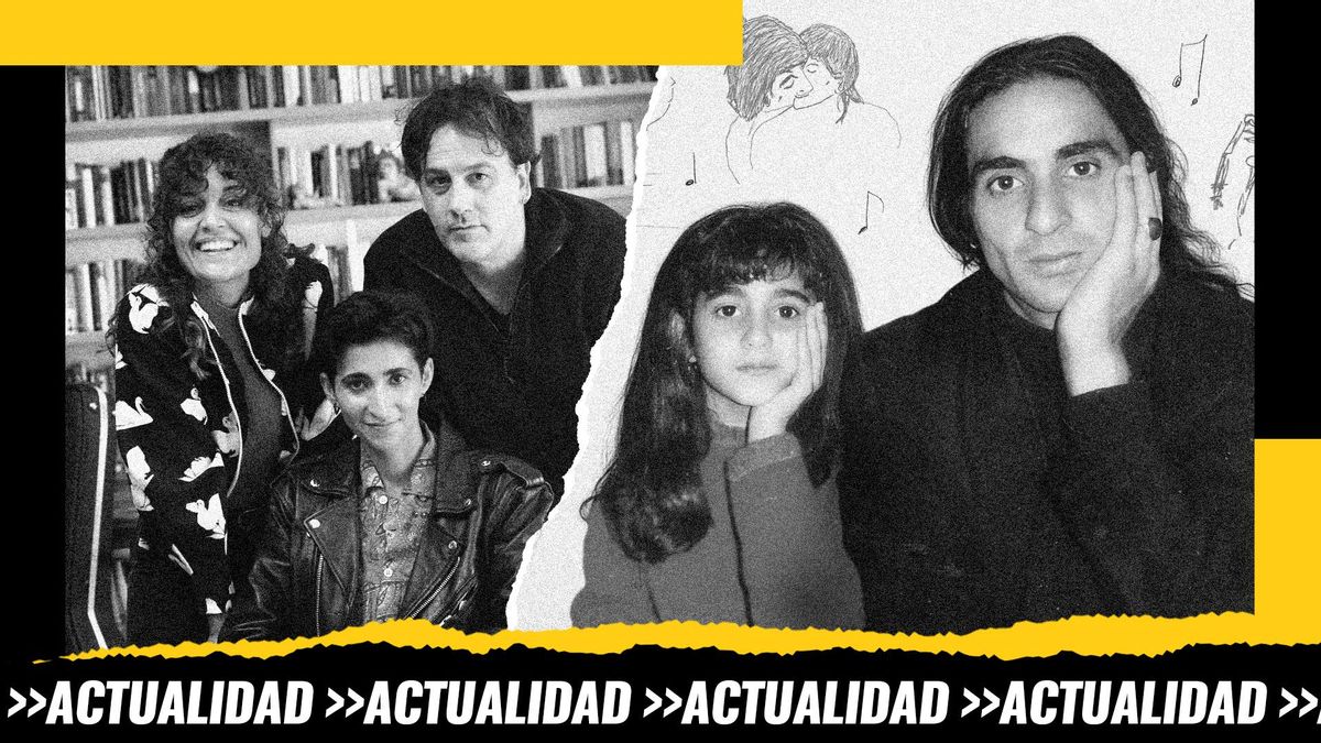 Montaje: a la izq. Elena Molina y Isaki Lacuesta (arriba) junto a Alba Flores, que a la dcha. aparece de niña con su padre Antonio Flores