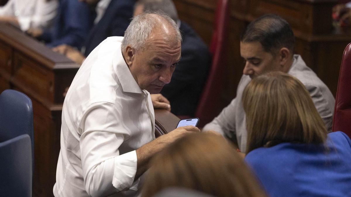 Diputados de Nueva Canarias, este miércoles, en el Parlamento canario.
