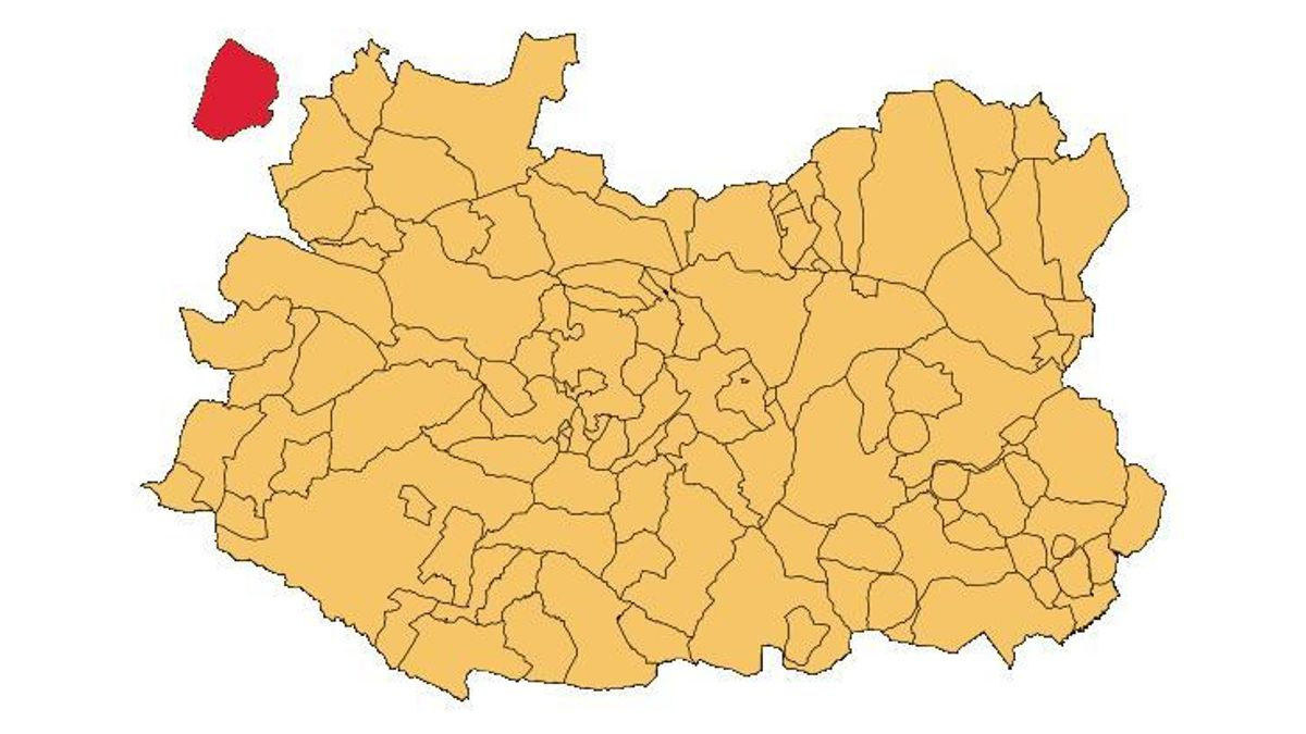 Ubicación del exclave de Anchuras respecto a la provincia de Ciudad Real