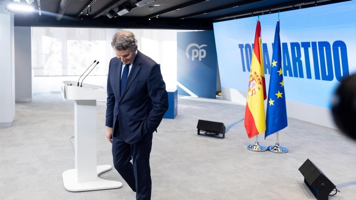 Feijóo, este lunes, en Génova.