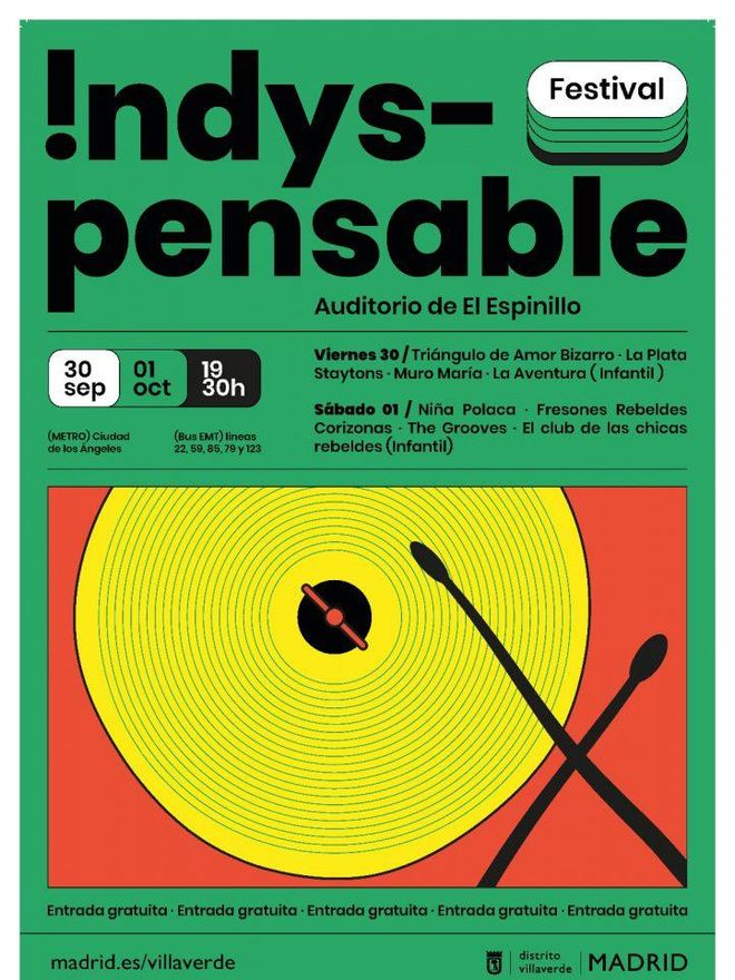 Cartel del Festival Indyspensable y su programa