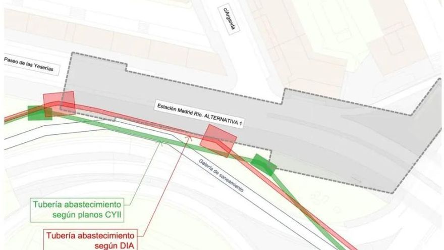 Ayuso justifica con un plano erróneo el traslado de la estación de Madrid Río a la zona donde implica cientos de talas