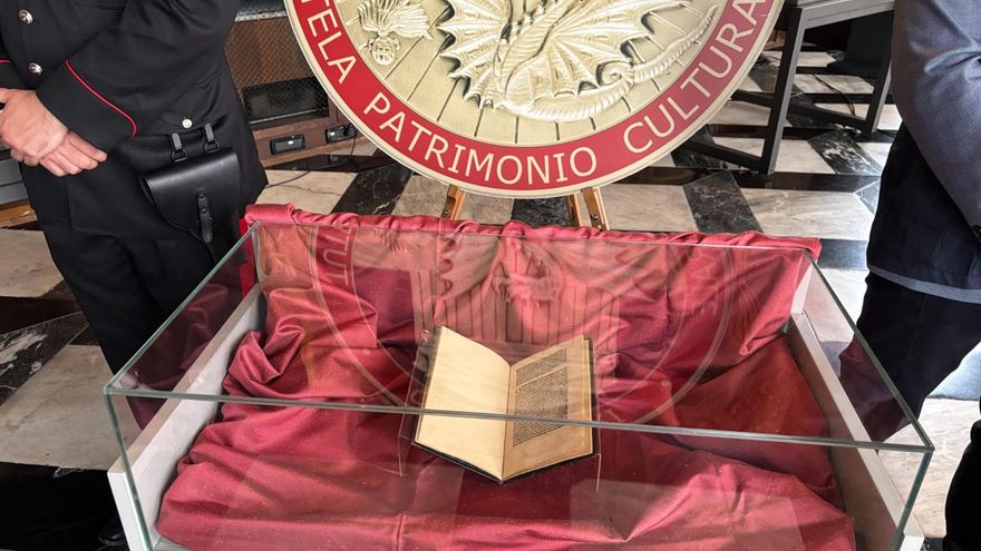 Un incunable robado en el que Colón comunica su hallazgo del Nuevo Mundo vuelve a Venecia