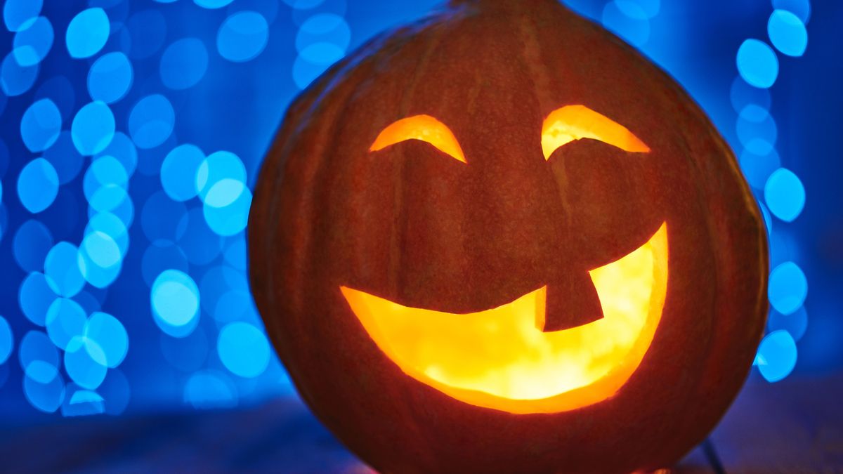 Calabaza iluminada a modo de linterna