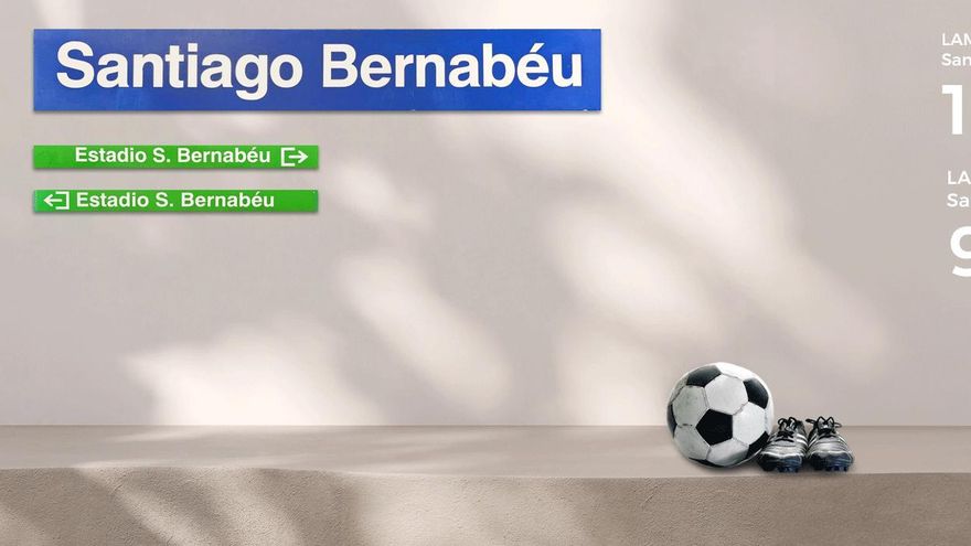 Los carteles usados de la estación Santiago Bernabéu, a la venta en la tienda de Metro de Madrid