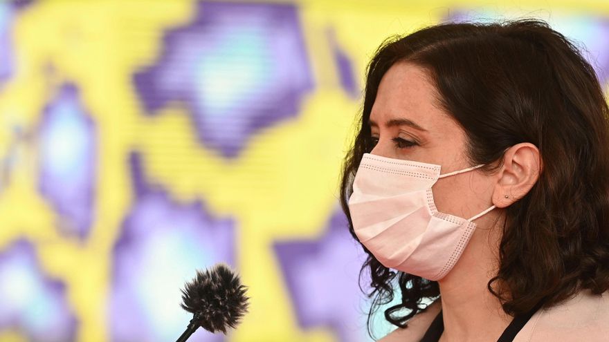 La presidenta de la Comunidad de Madrid Isabel Díaz Ayuso presenta, este viernes, el proyecto del nuevo centro público de Educación Especial en Torrejón de Ardoz. EFE/ Fernando Villar