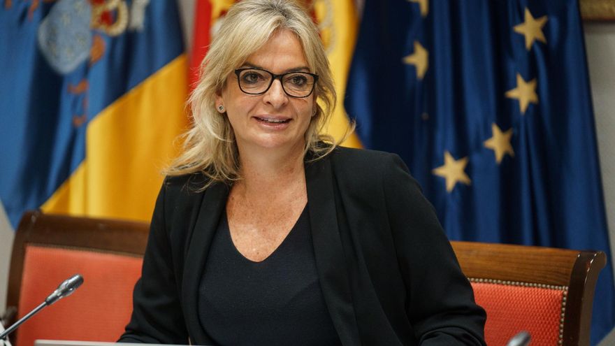 La consejera de Sanidad del Gobierno de Canarias, Esther Monzón, compareció este martes en la comisión de Sanidad celebrada en el Parlamento de Canarias. EFE/Ramón de la Rocha