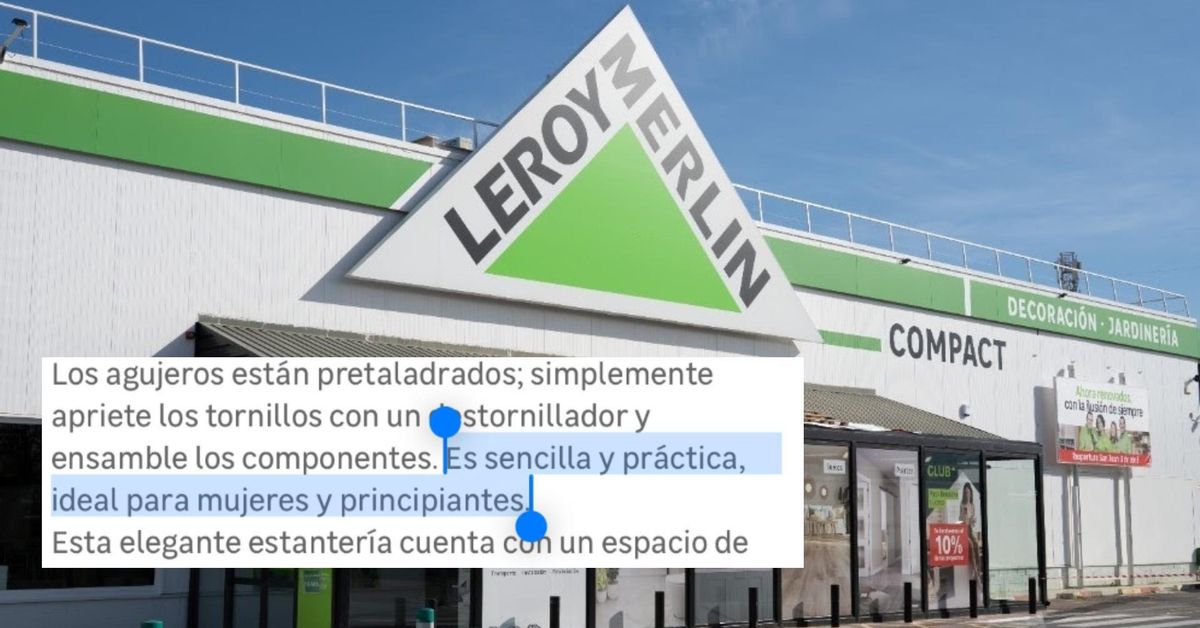 Leroy Merlin se disculpa tras calificar un producto como “ideal para mujeres y principiantes”, pero mantiene artículos similares