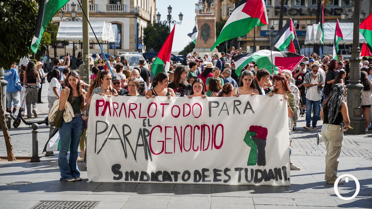 Protesta contra la detención la flotilla que transportaba ayuda hacia Palestina