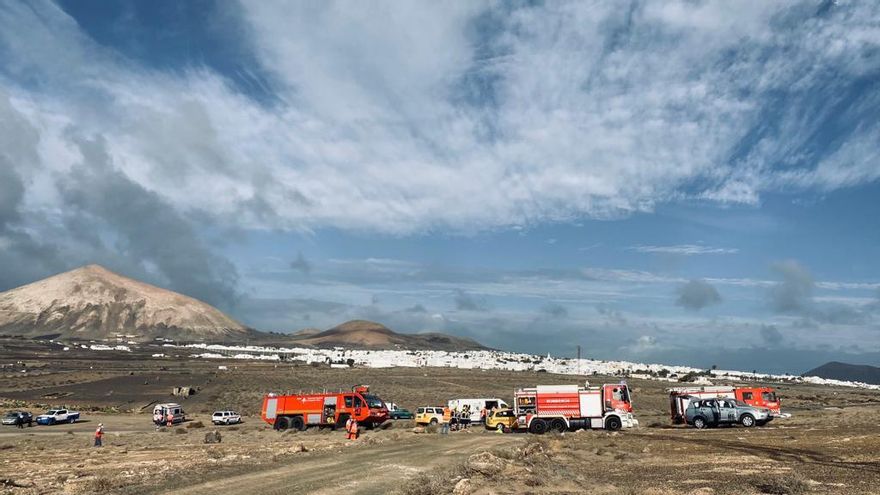 Accidente aéreo con 11 muertos por la pérdida de potencia en los motores, el simulacro que ha puesto en jaque al aeropuerto de Lanzarote