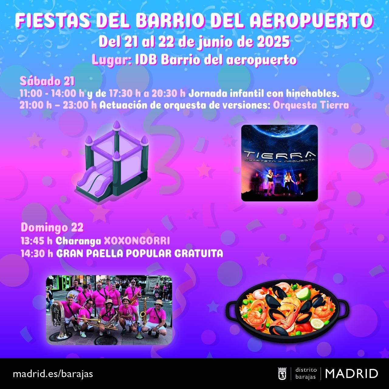 Cartel de las Fiestas del Barrio del Aeropuerto 2025