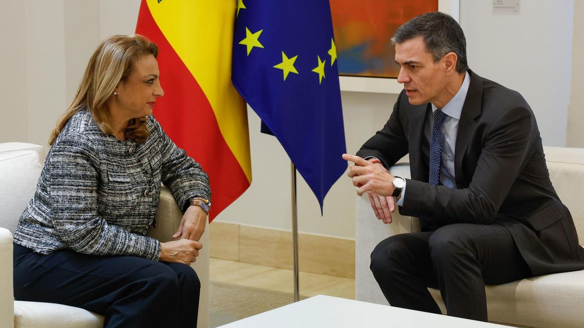 Reunión Pedro Sánchez y Cristina Valido, en una reunión en Moncloa.